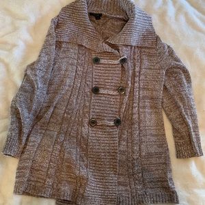 Double breasted cardigan sweater